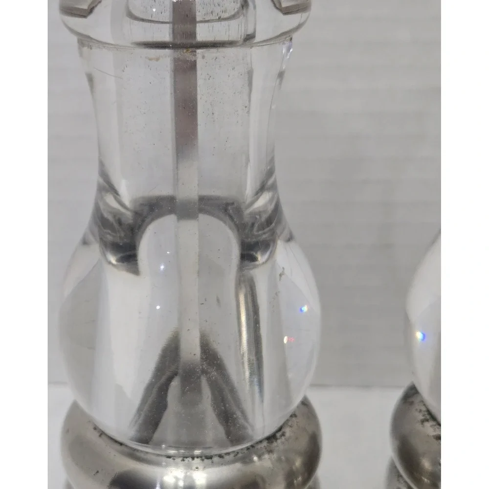 Vtg Olde Thompson Acrylic Salt Shaker/Pepper Mill, 8 Inch, See Descript - As Is